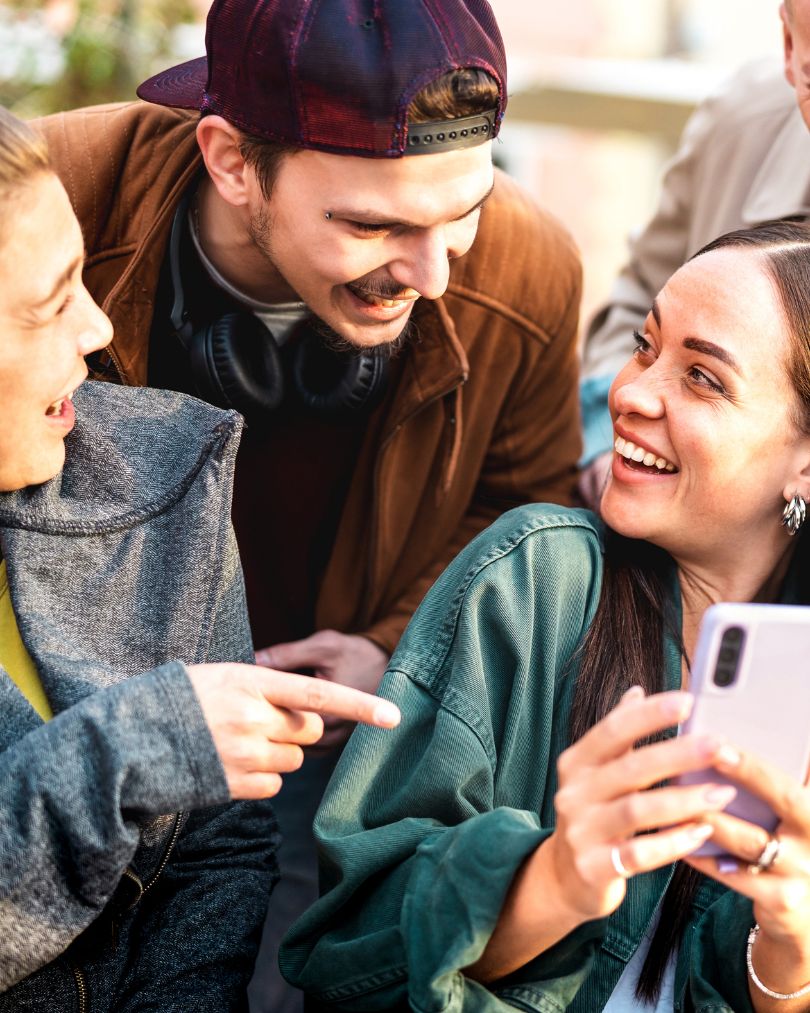 Friends playing WordStriker together